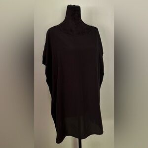 Michael Kors Black Side Slit Tunic Sz XL